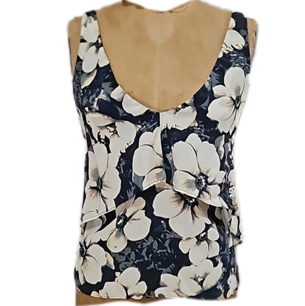 Silk Intermix Floral Top Small NewWOT